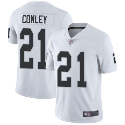 Men Oakland Raiders Limited White Gareon Conley Road Jersey NFL Football #21 Vapor Untouchable Jersey->nfl t-shirts->Sports Accessory